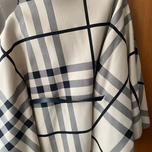 Poncho with Belt One Size Like New