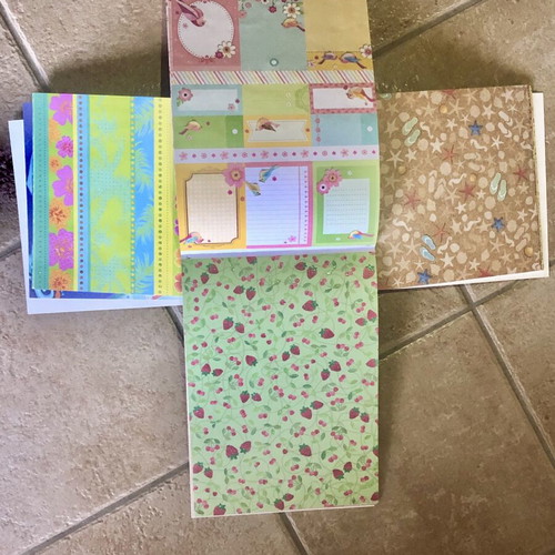 Patterned paper blocks like new, 2 packs with colorful designs