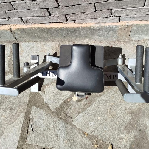 Gym bench used, stable, full body workout