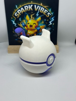 Decorative Mewtwo Pokeball new, 3D printed plastic