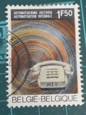 Belgium stamp 1971 like new, automation of the téléphone net