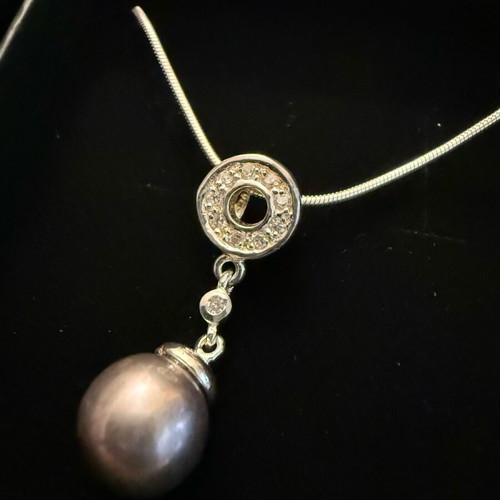 Silver jewelry set with Quo Vadis pearls new