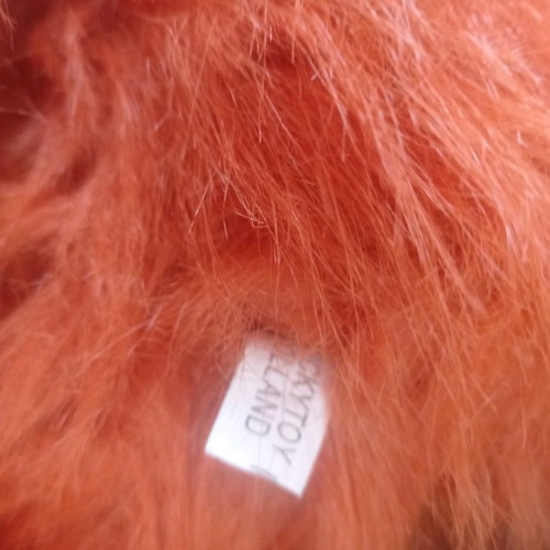 Plush orangutan used, 25cm height with wear
