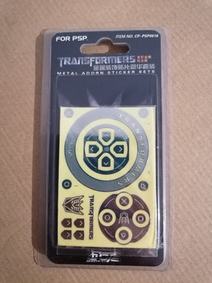 Transformers metal adorn sticker set for Sony PSP