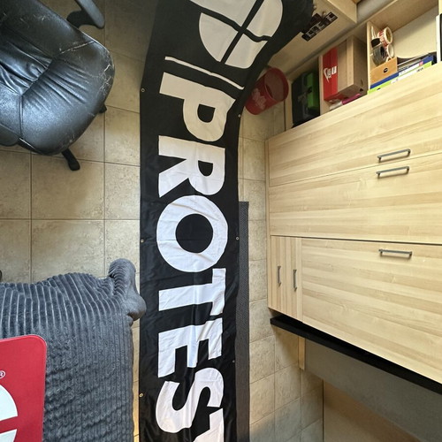 Protest banner 386x76 cm like new