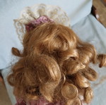 Porcelain doll vintage used with hand damage