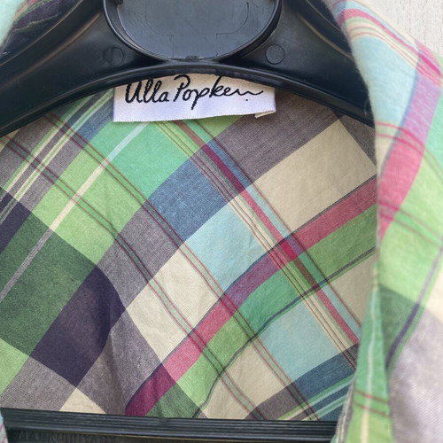 Checked shirt like new, summer short sleeve, multicolor, size L
