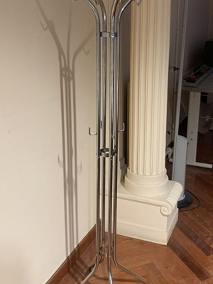 Metal coat rack with wooden elements, like new