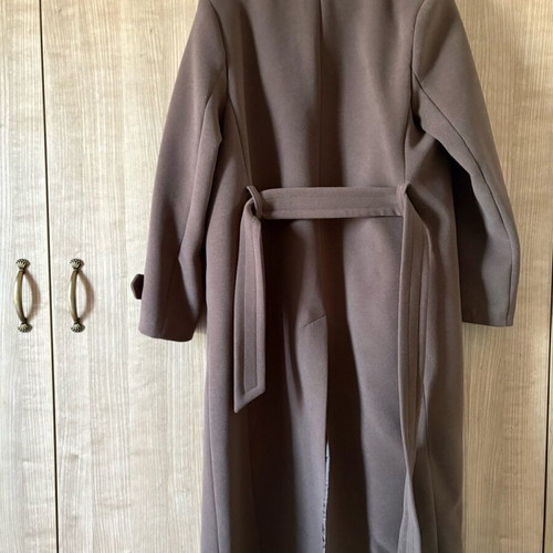 DLV Brown Maxi Coat New With Belt, Size S-M