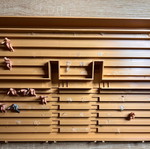 Subbuteo stadium stand with spectators
