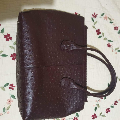 Bruder leather shoulder and wrist bag brown and burgundy new