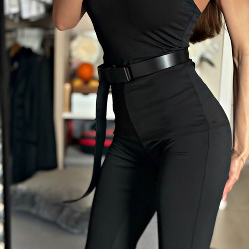 Black elastic jumpsuit size XS new