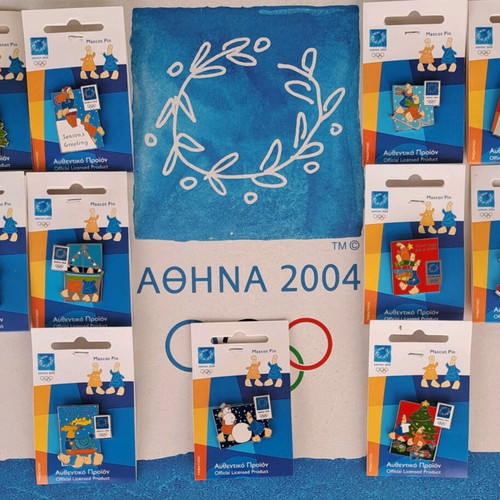 Athens 2004 Olympic Games pins set of 11 pieces, new