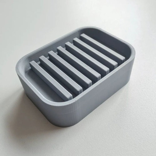 Minimalist Soap Dish with Drain Tray 3D Printed, new
