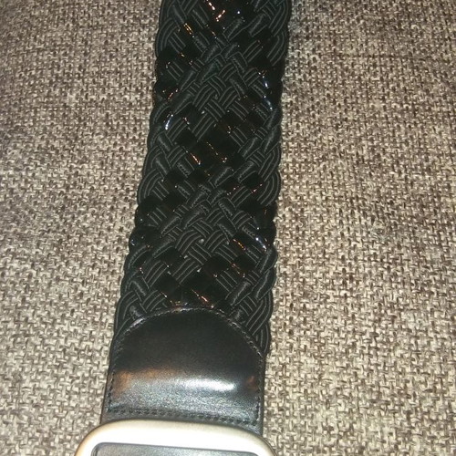 Artisti italiani vintage belt used, 95cm, leather and fabric