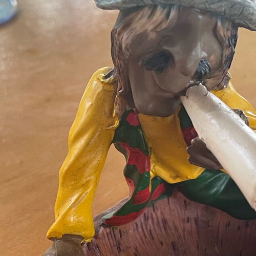 Vintage Raegge Jamaican Figurine 3D Funny Ashtray like new