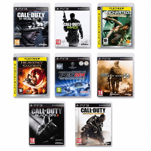 PlayStation 3 game bundle of 8 used titles including Call of Duty and Uncharted