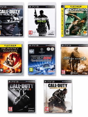 PlayStation 3 game bundle of 8 used titles including Call of Duty and Uncharted