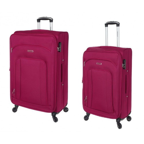 Diplomat ZC 444 suitcase set dark red, large and cabin