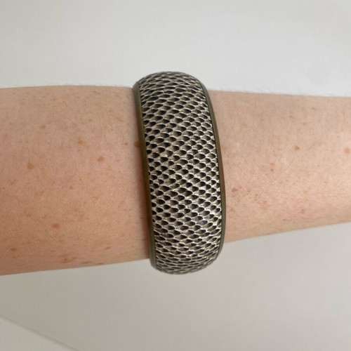 Snakeprint bracelet bronze gold coloured metal like new