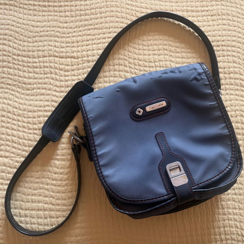 Samsonite vintage shoulder bag used, black and gray