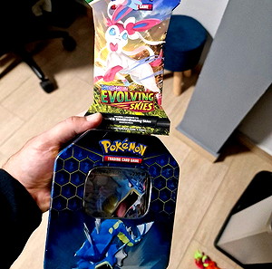 Pokemon hidden fates tin evolving sleeved booster!