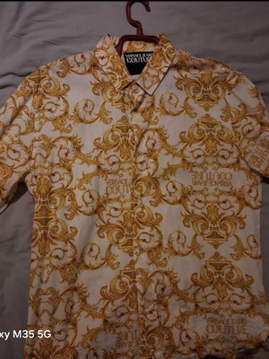 Versace Jeans Couture shirt, white and gold, size S