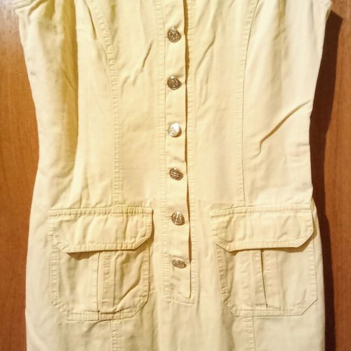 Sogo denim dress Small beige like new with gift bracelet