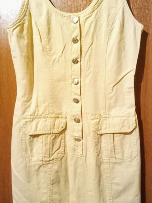 Sogo denim dress Small beige like new with gift bracelet
