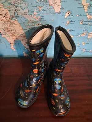 Spider-Man Space Edition Kids' Rain Boots with Lining Size 35 New