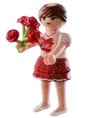 Playmobil Series 21 girl figure with flowers