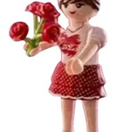 Playmobil Series 21 girl figure with flowers