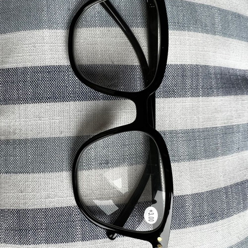Black glasses +3 new, unisex