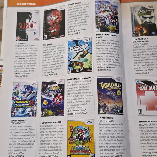 Wii collectible magazine used, missing back cover