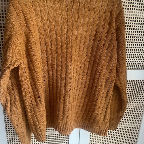 Vintage wool sweater unisex light brown, like new