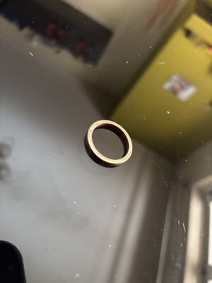 Wedding ring used, 19mm diameter, 3mm thickness