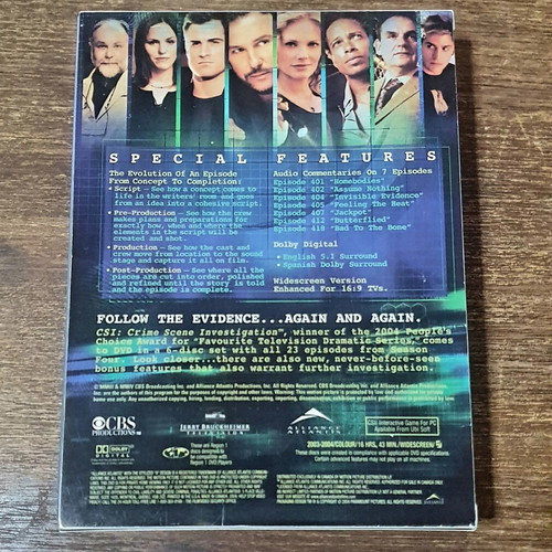 CSI Crime Scene Investigation Complete Fourth Season DVD box set like new