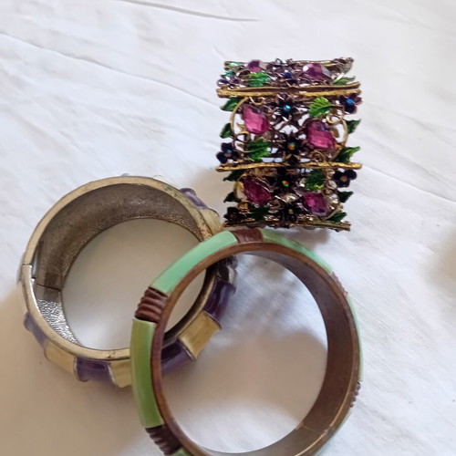 Bracelets used, colorful set with unique details