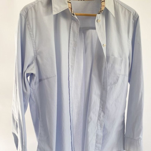 Burberry classic women's baby blue shirt used, size XL