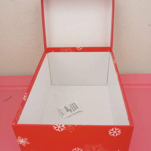 Christmas box new made of hard pressed paper