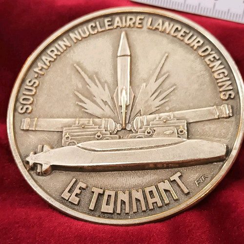 Le Tonnant French nuclear submarine medal used