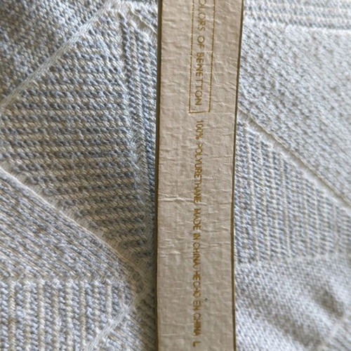 Benetton belts set of 2 like new synthetic saffiano leather 100cm