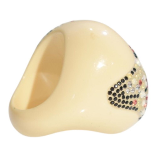 Swarovski Atmosphere Cocktail Cream Resin Ring Like New