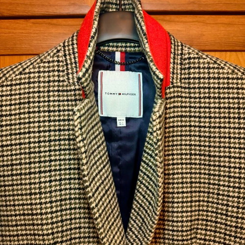 Tommy Hilfiger blazer like new, wool, size 34, brown and green