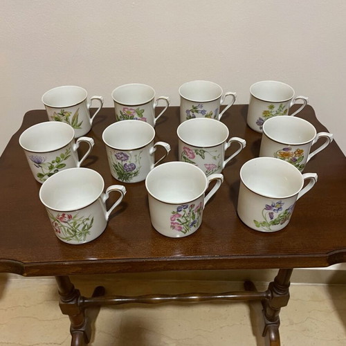 Flora Graeca collectible porcelain cup set by Niki Goulandri new
