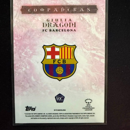 2024 Topps Platinum Pink Compañeras Giulia Dragoni Rookie SP new