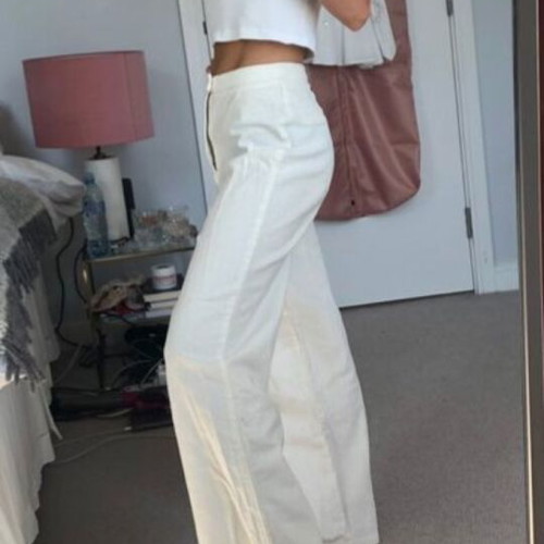 White linen pants Brandy Melville Amelia like new