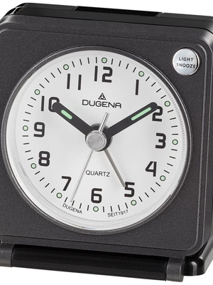Dugena travel alarm clock new, analog, German quality