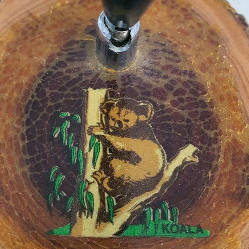 Vintage pen holder used with koala design