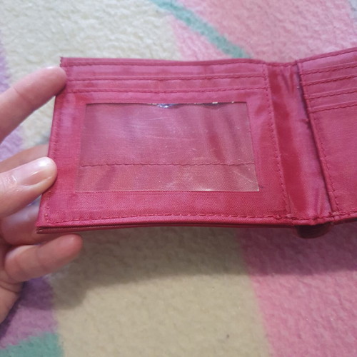 Leather wallet new, red without box